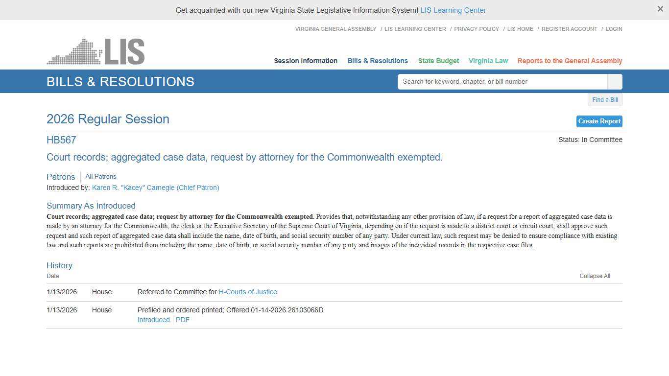 HB567 - 2026 Regular Session LIS